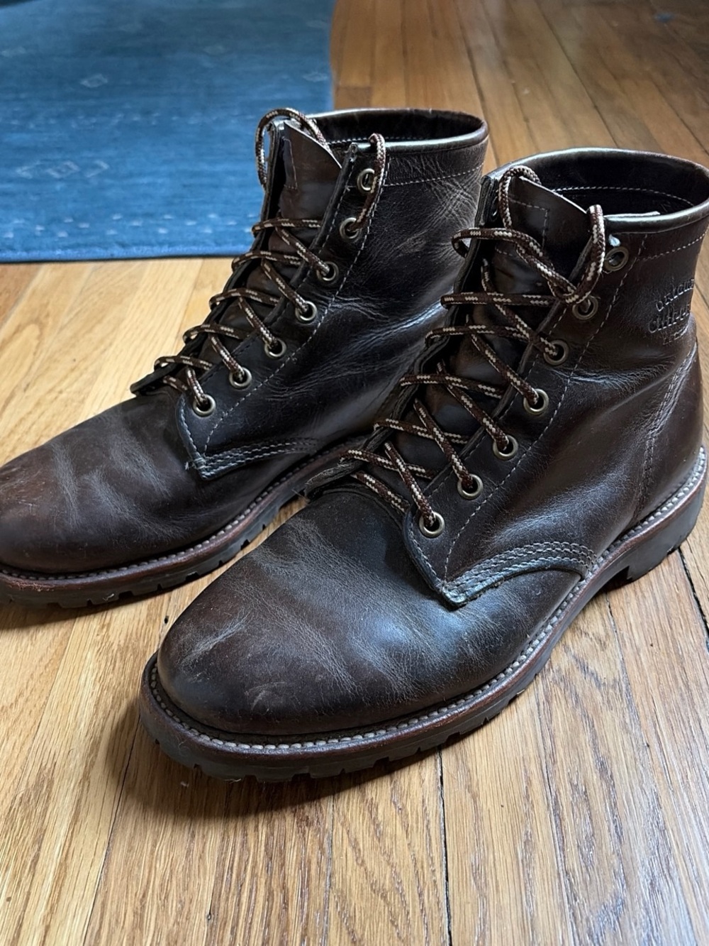 Chippewa Engineer boots with Vibram lug soles